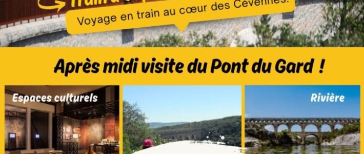 23.08.2025 Sortie familiale dans le cadre de l&rsquo;action « Quartiers d&rsquo;été 2025 » : Petit train des Cévennes et Pont du Gard