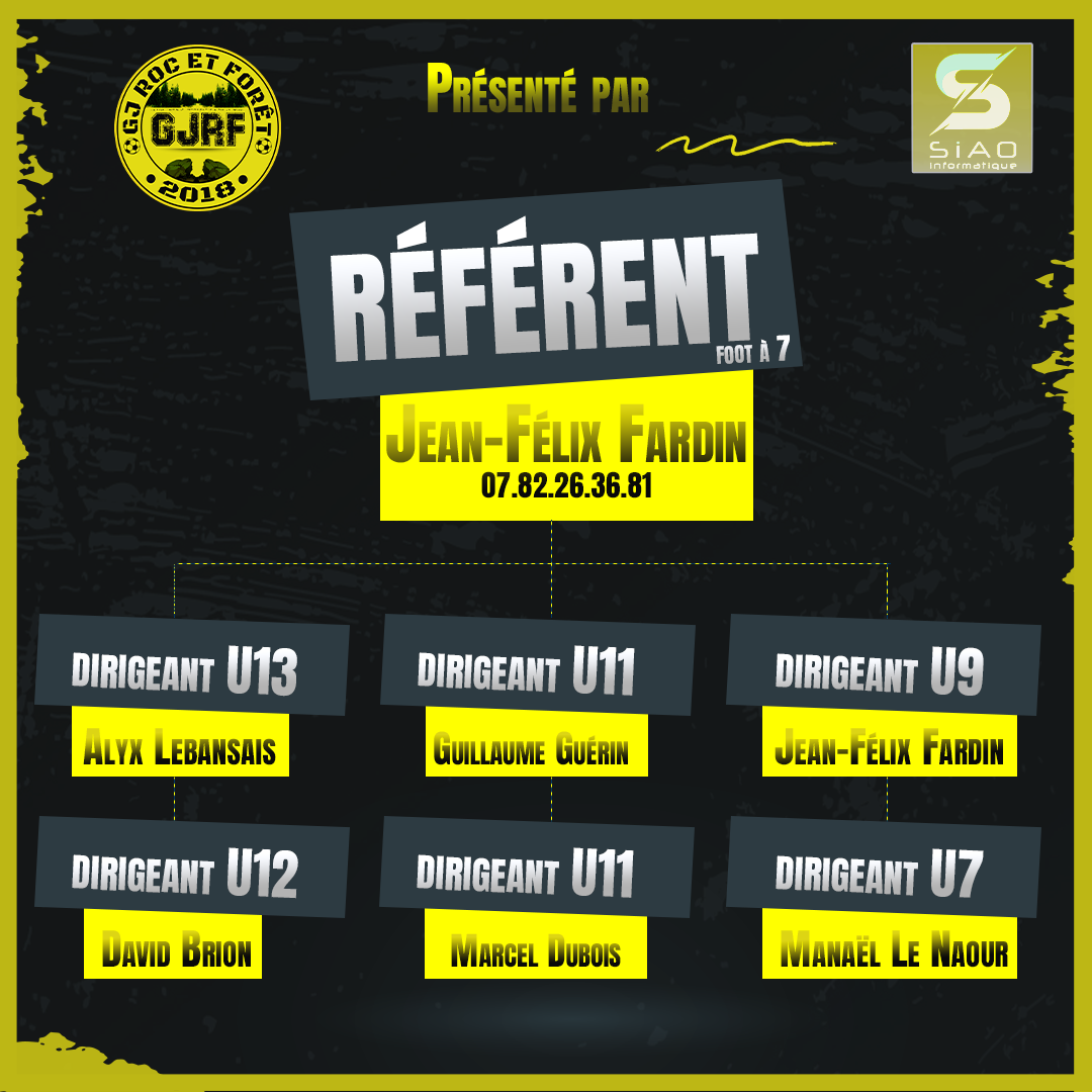 Organigramme Référent foot à 7