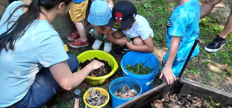 Découverte du jardin pour une classe de maternelle