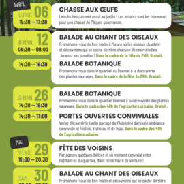 Programme du printemps 2026