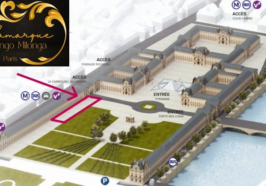 Lamarque tango Plan Carroussel du Louvre et logoLT Lamarque tango Plan Carroussel du Louvre et logoLT