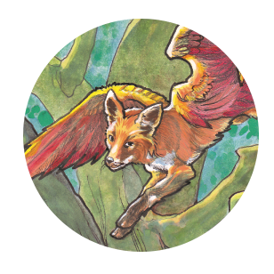 renard ailé pour incrustation