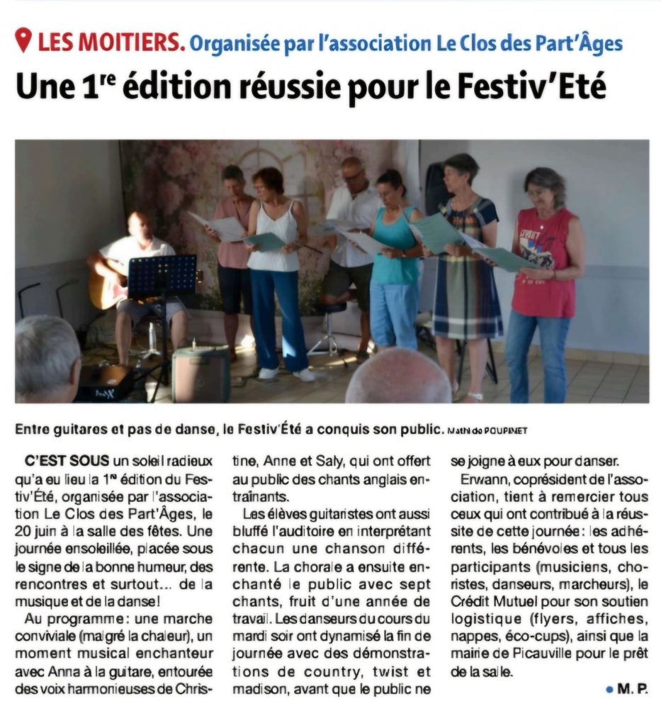 Article presse Festiv'été 2025